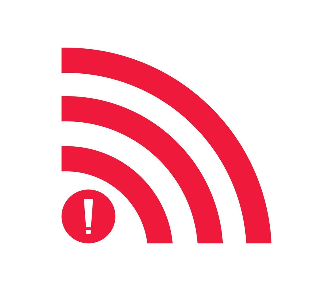 geen wifi-verbindingspictogram, geen wifi-draadloos pictogram vector