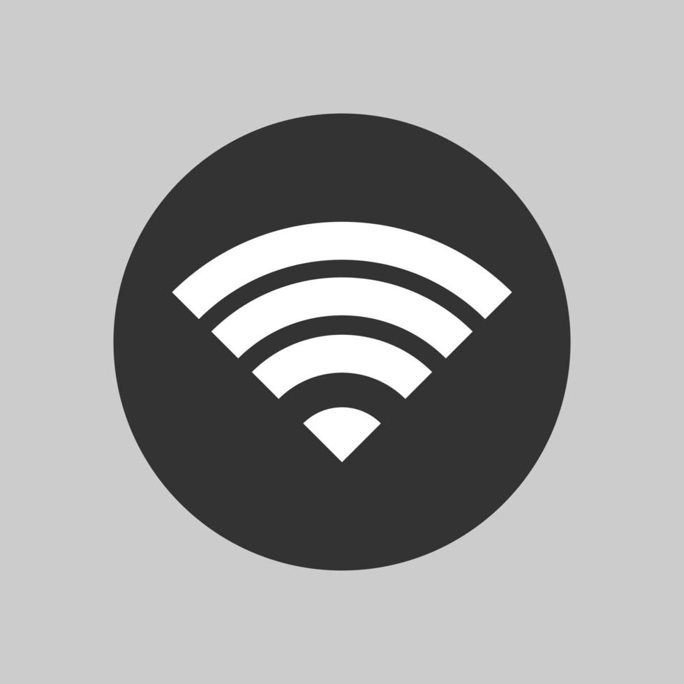wifi signaal pictogram teken vector zwarte kleur