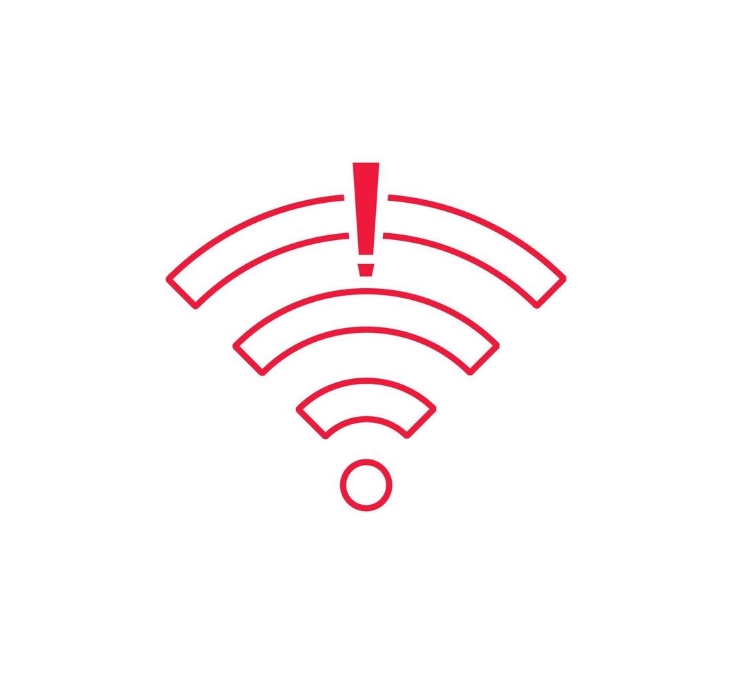 geen draadloze verbindingen, geen wifi-pictogramtekenvector vector