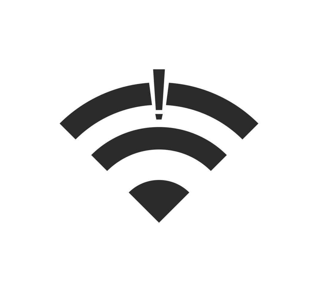 geen draadloze verbindingen, geen wifi-pictogramtekenvector vector