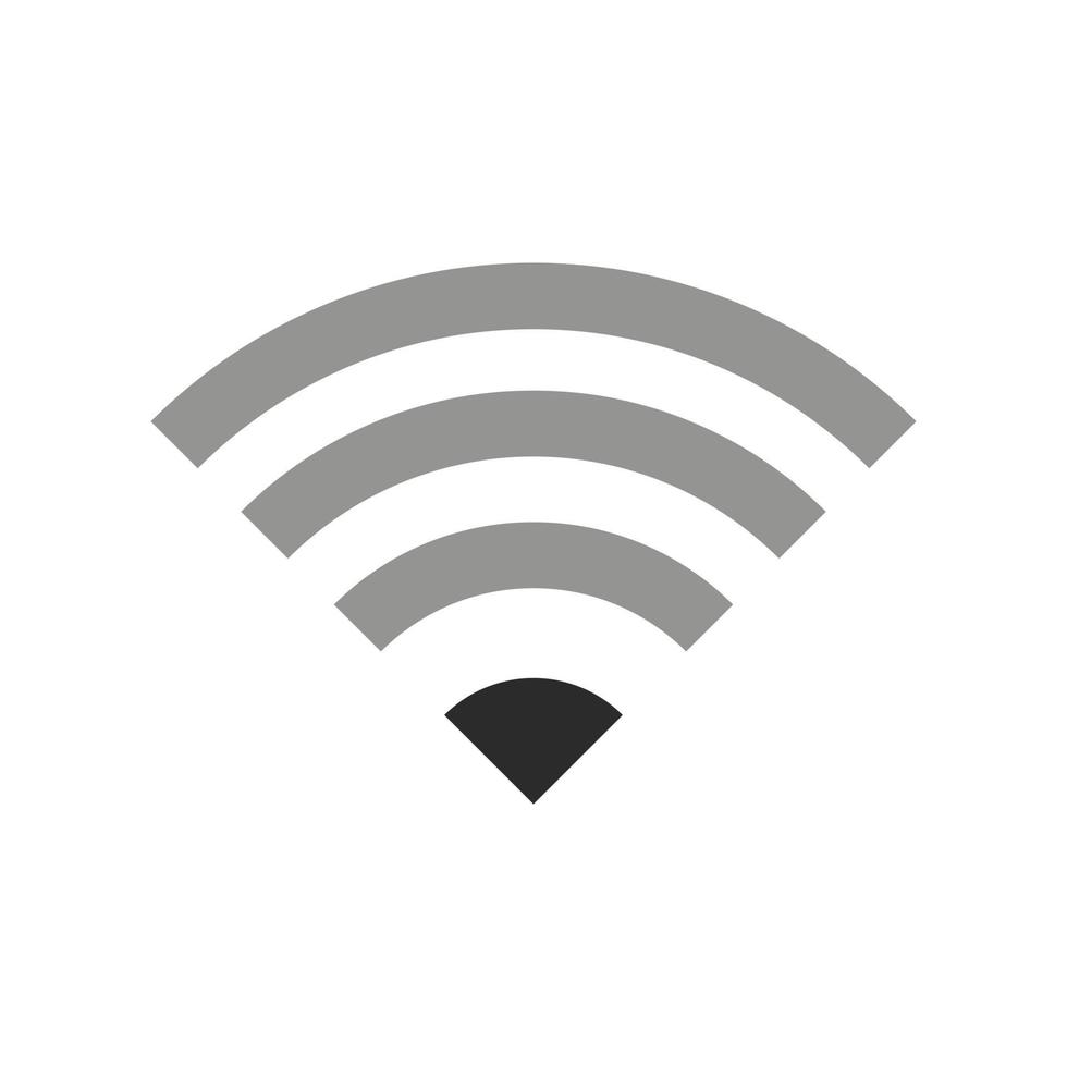 wifi signaal pictogram teken vector zwarte kleur