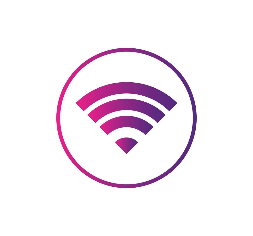 wifi draadloos signaal pictogram teken vector kleur voor de kleurovergang
