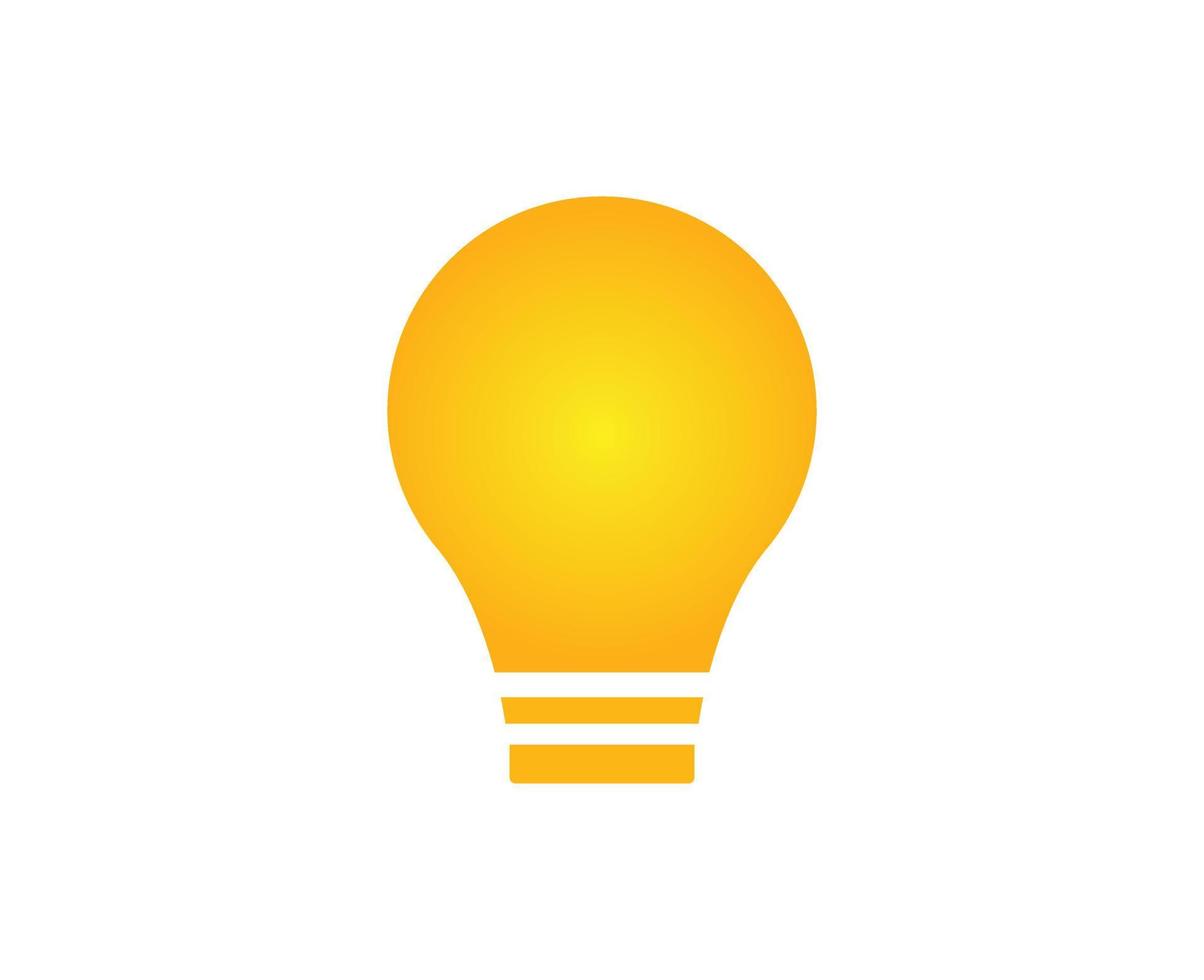 lamp pictogram teken vector illustratie gele kleur