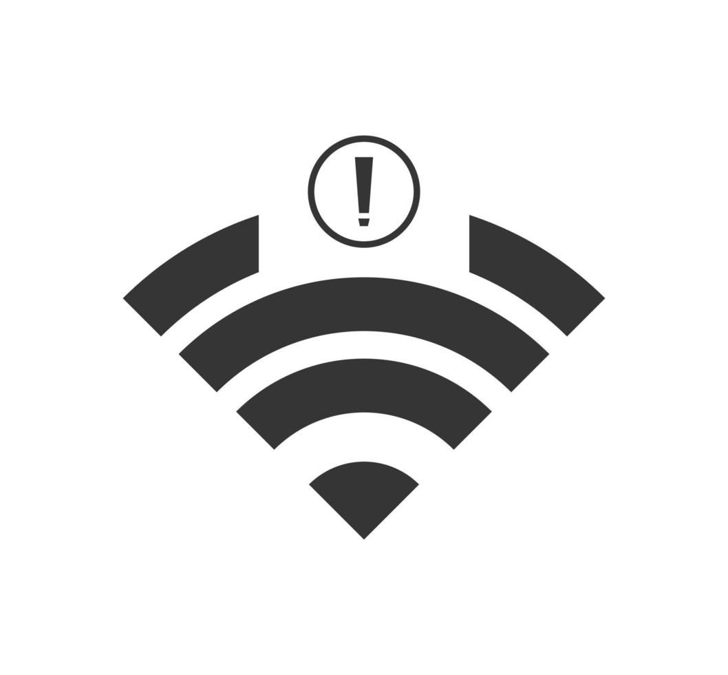 geen wifi-verbindingspictogram, geen wifi-draadloos pictogram vector