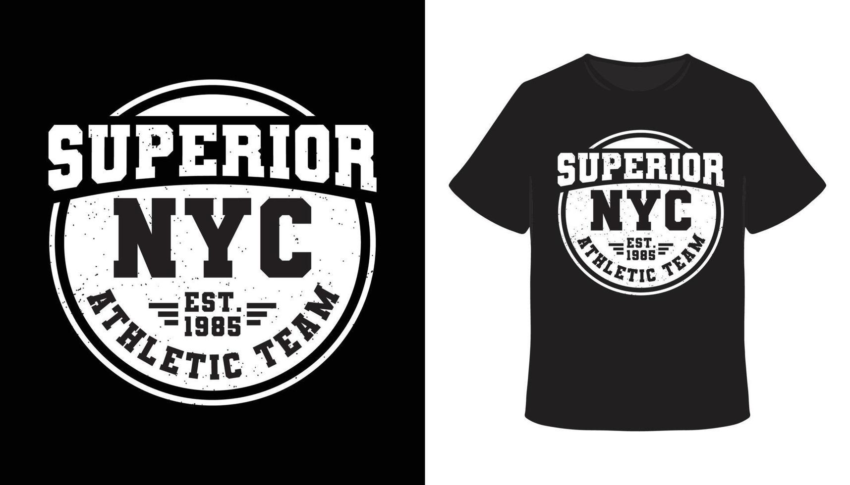 superieur New York City atletisch team typografie t-shirtontwerp vector