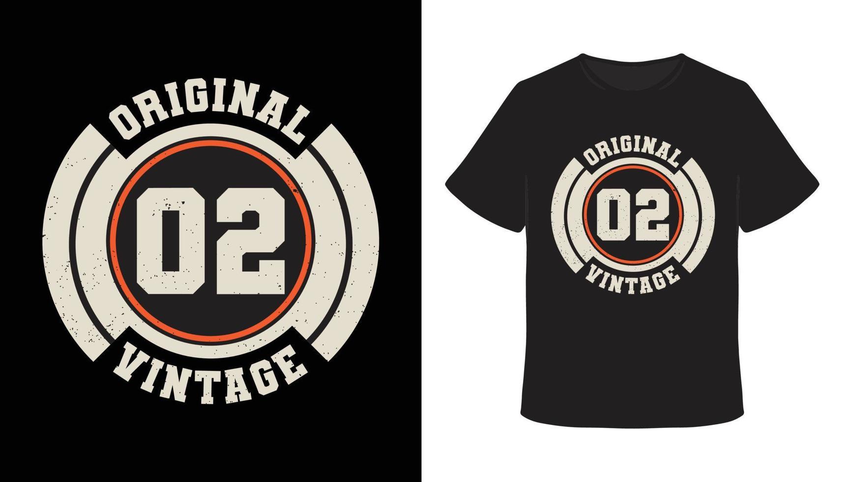 origineel nul twee vintage typografie t-shirtontwerp vector