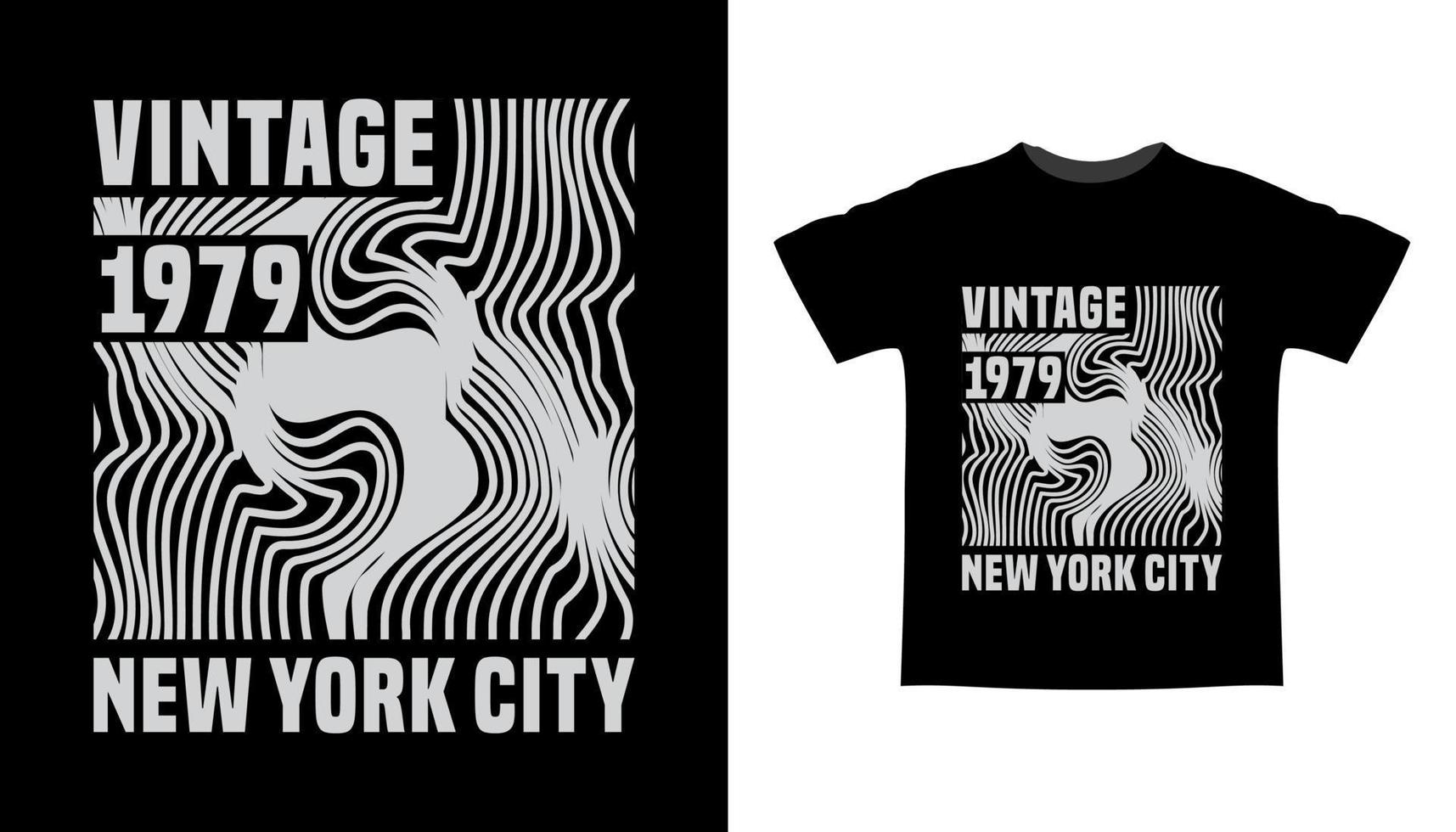 vintage negentien negenenzeventig typografie t-shirt design vector