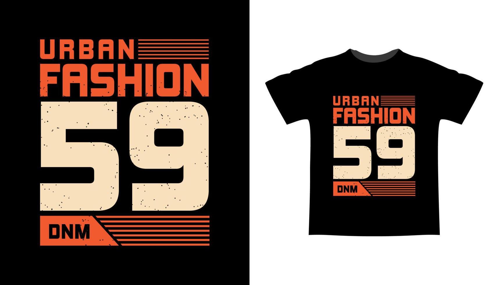 urban fashion negenenvijftig typografie t-shirtontwerp vector