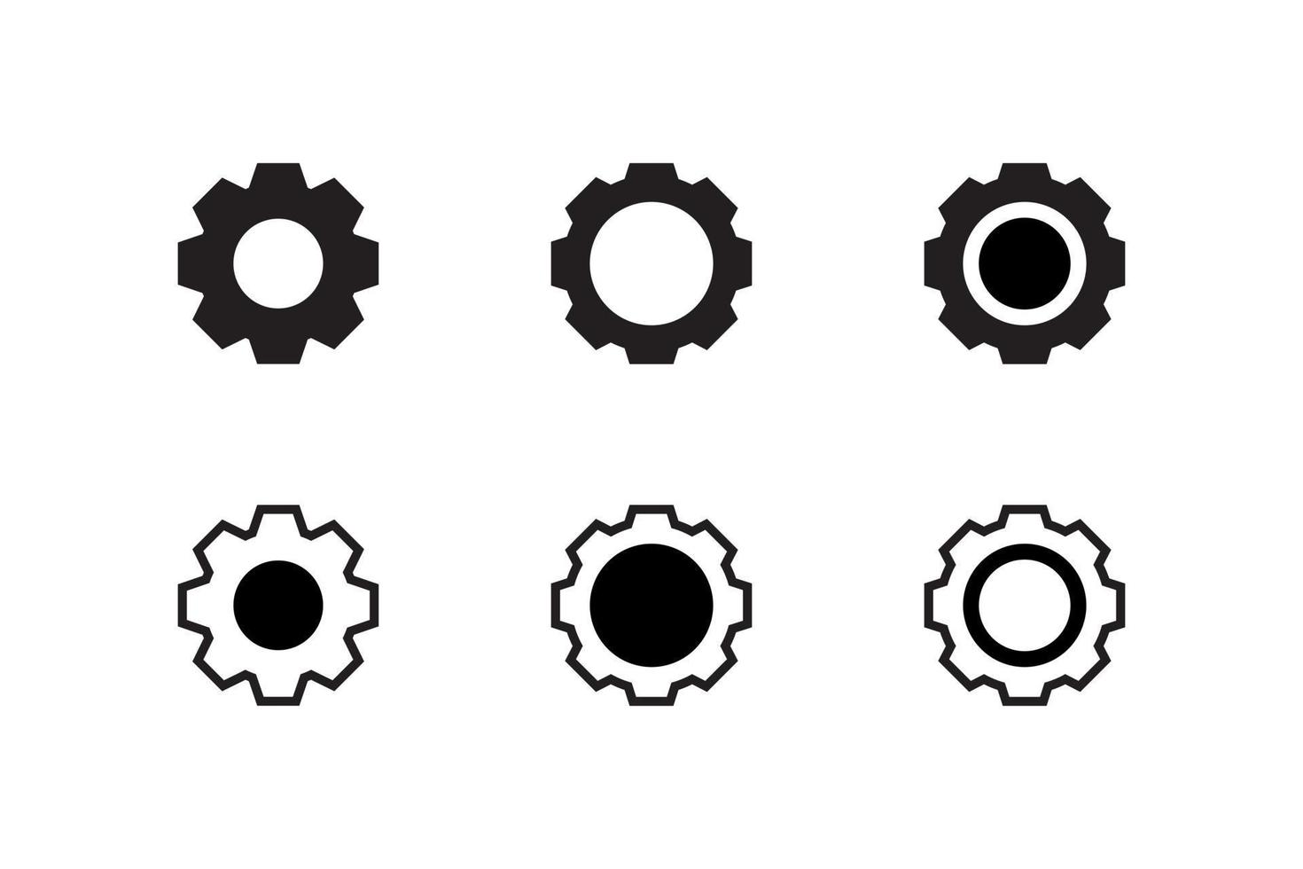 versnelling pictogram vector. instellingen teken symbool vector