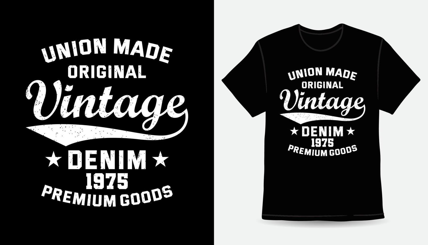 vintage denim varsity typografie t-shirtontwerp vector
