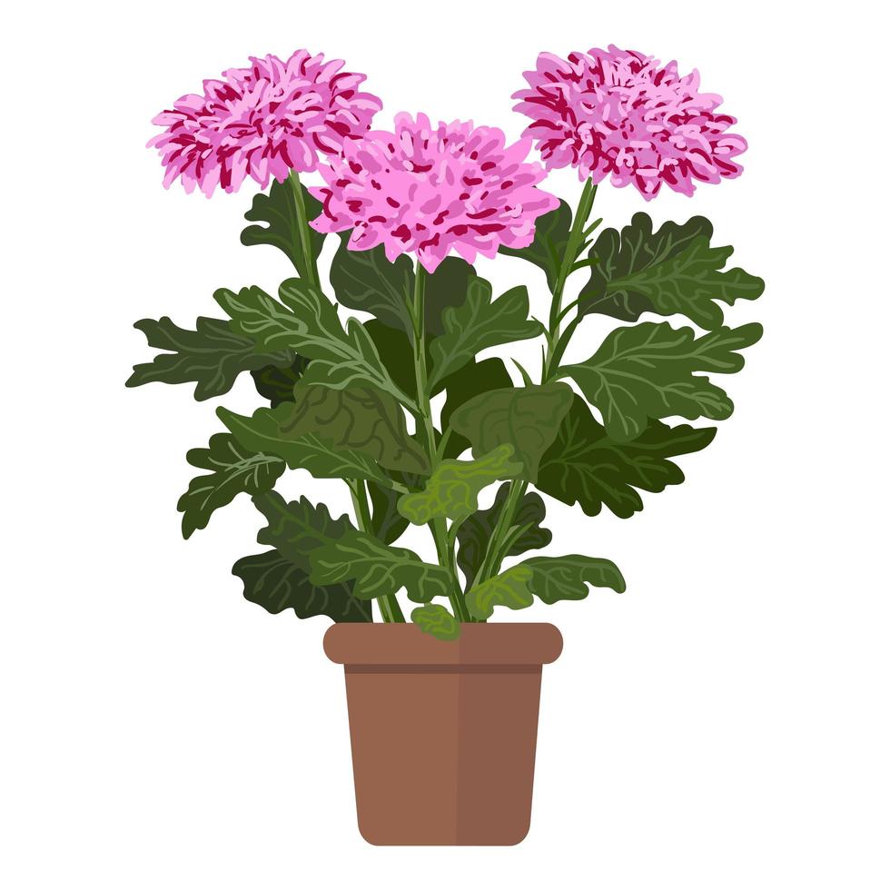 bloeiende bloem in pot illustratie vector