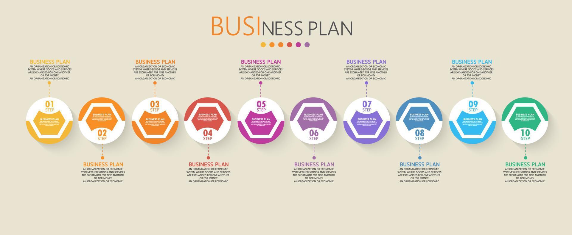 tijdlijn infographic sjabloon presentatie bedrijfsidee met pictogrammen, opties of stappen. infographics voor zakelijke ideeën kunnen worden gebruikt voor gegevensafbeeldingen, stroomdiagrammen, websites, banners. vector