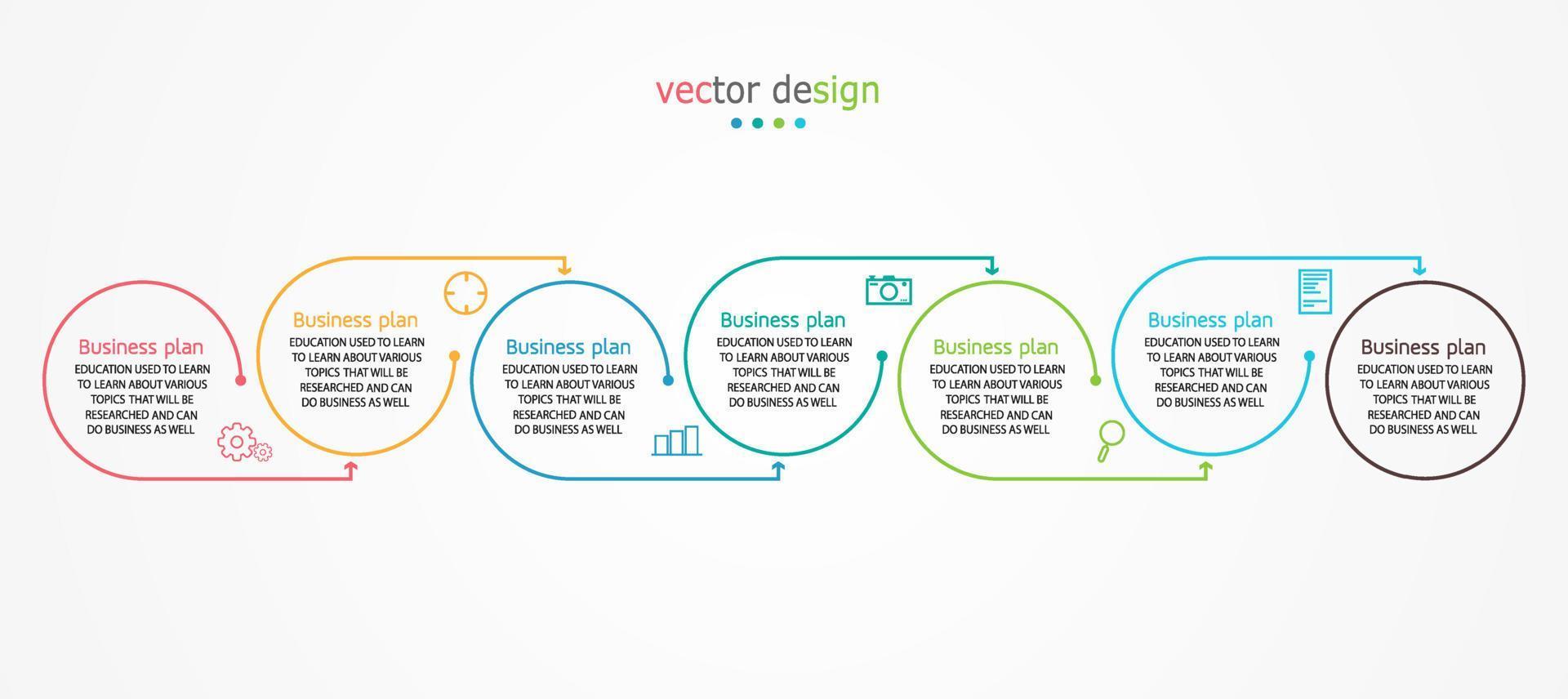 tijdlijn infographic sjabloon presentatie bedrijfsidee met pictogrammen, opties of stappen. infographics voor zakelijke ideeën kunnen worden gebruikt voor gegevensafbeeldingen, stroomdiagrammen, websites, banners. vector