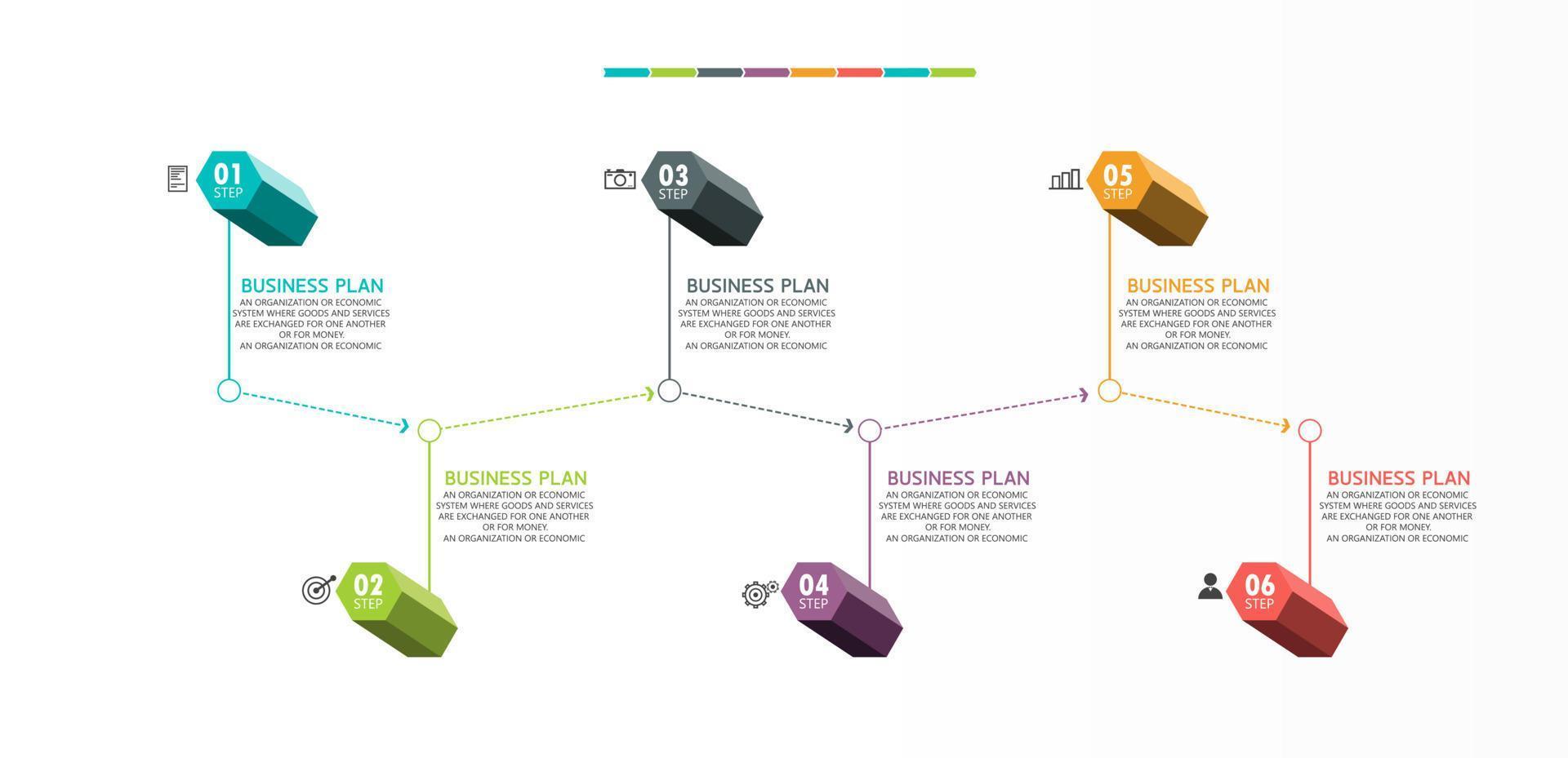 tijdlijn infographic sjabloon presentatie bedrijfsidee met pictogrammen, opties of stappen. infographics voor zakelijke ideeën kunnen worden gebruikt voor gegevensafbeeldingen, stroomdiagrammen, websites, banners. vector