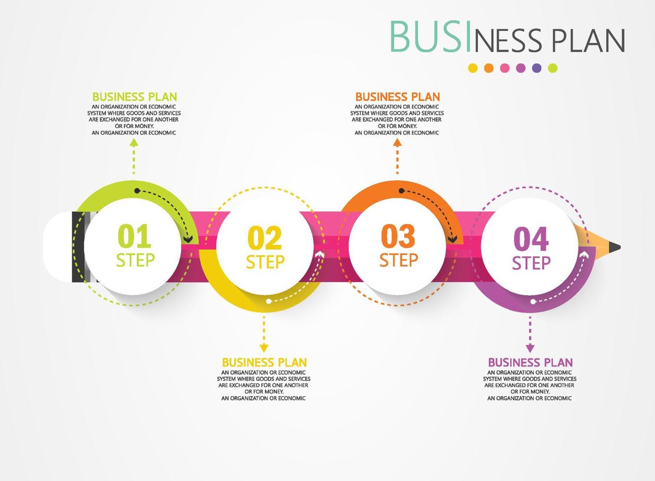 tijdlijn infographic sjabloon presentatie bedrijfsidee met pictogrammen, opties of stappen. infographics voor zakelijke ideeën kunnen worden gebruikt voor gegevensafbeeldingen, stroomdiagrammen, websites, banners. vector