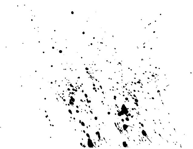 Abstracte zwarte inkt plons waterverf, Splash aquarel spuit textuur geïsoleerd op een witte achtergrond. Vector illustratie.