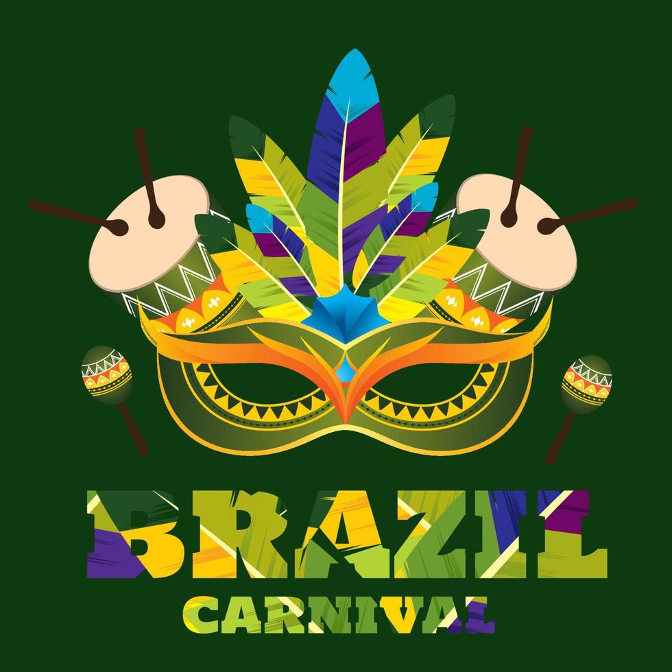 Braziliaanse carnaval achtergrond. post achtergrond, spandoek poster, muziek evenement poster en feest vector