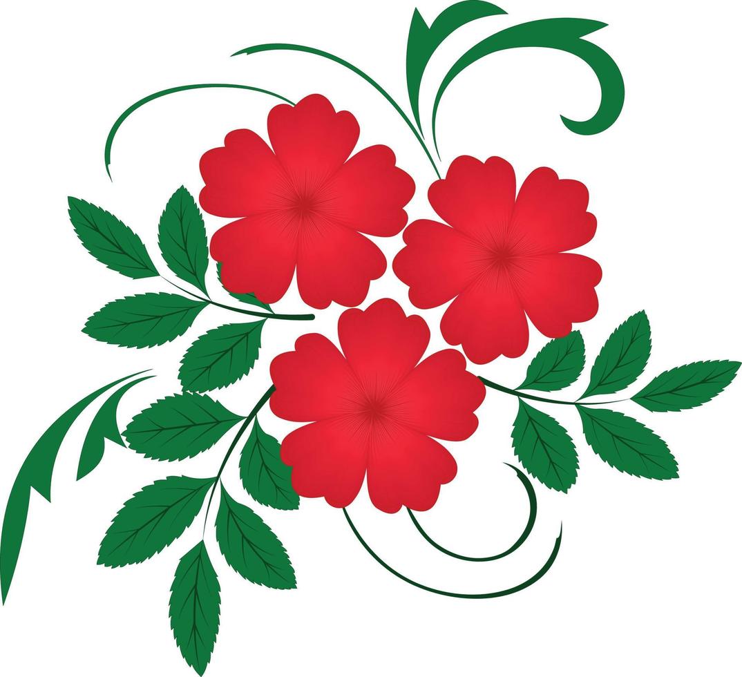 bloem stijl kleurrijk grafisch ontwerp van bloemen witte achtergrond vector
