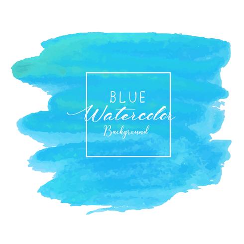 Blauwe abstracte waterverfachtergrond. Aquarel element voor kaart. Vector illustratie.