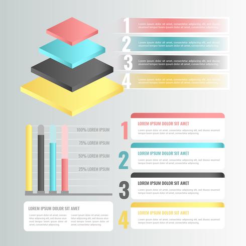 Vector 3D Infographic-elementen