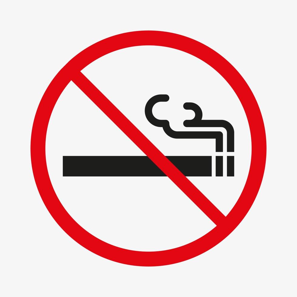 Verboden te roken "bordje. sigaretten verbod. vector