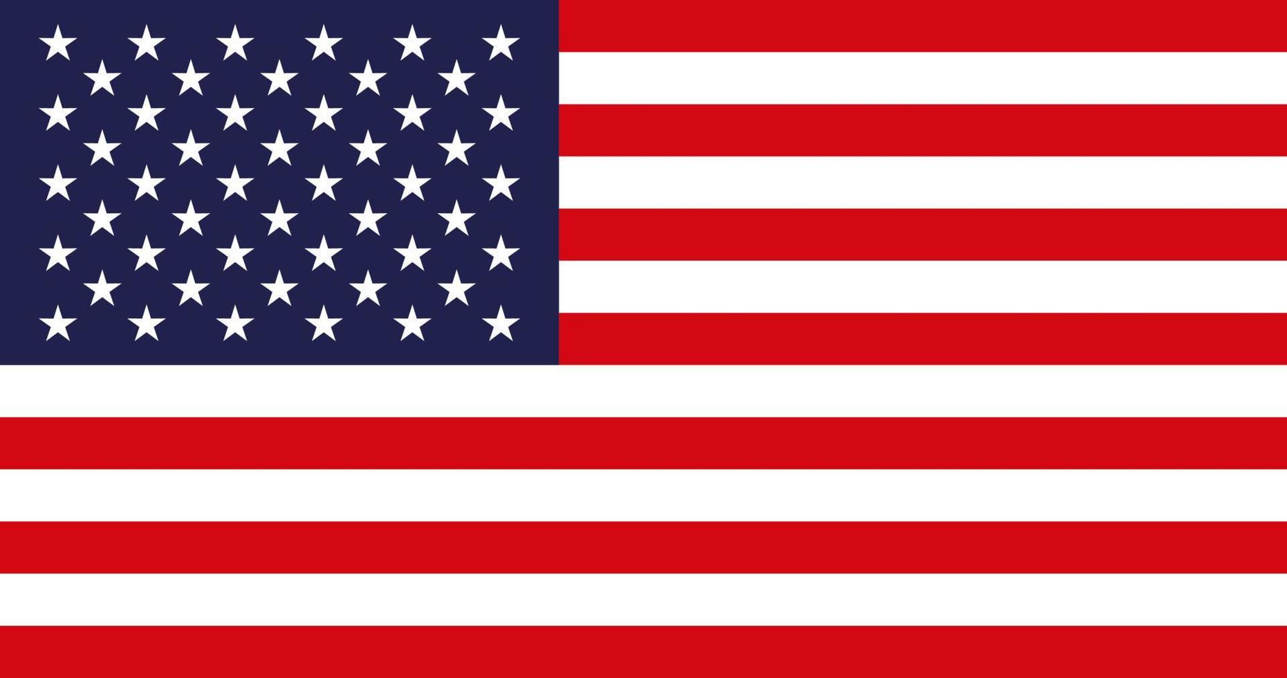 vlag van de verenigde staten van amerika. Amerikaanse vlag vector afbeelding.