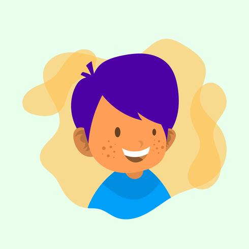 Flat kinderen karakter vectorillustratie vector