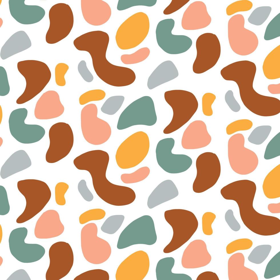 vectorpatroon met abstracties in bohostijl. schattig patroon met vlekken. decoratie in boho-stijl. vector