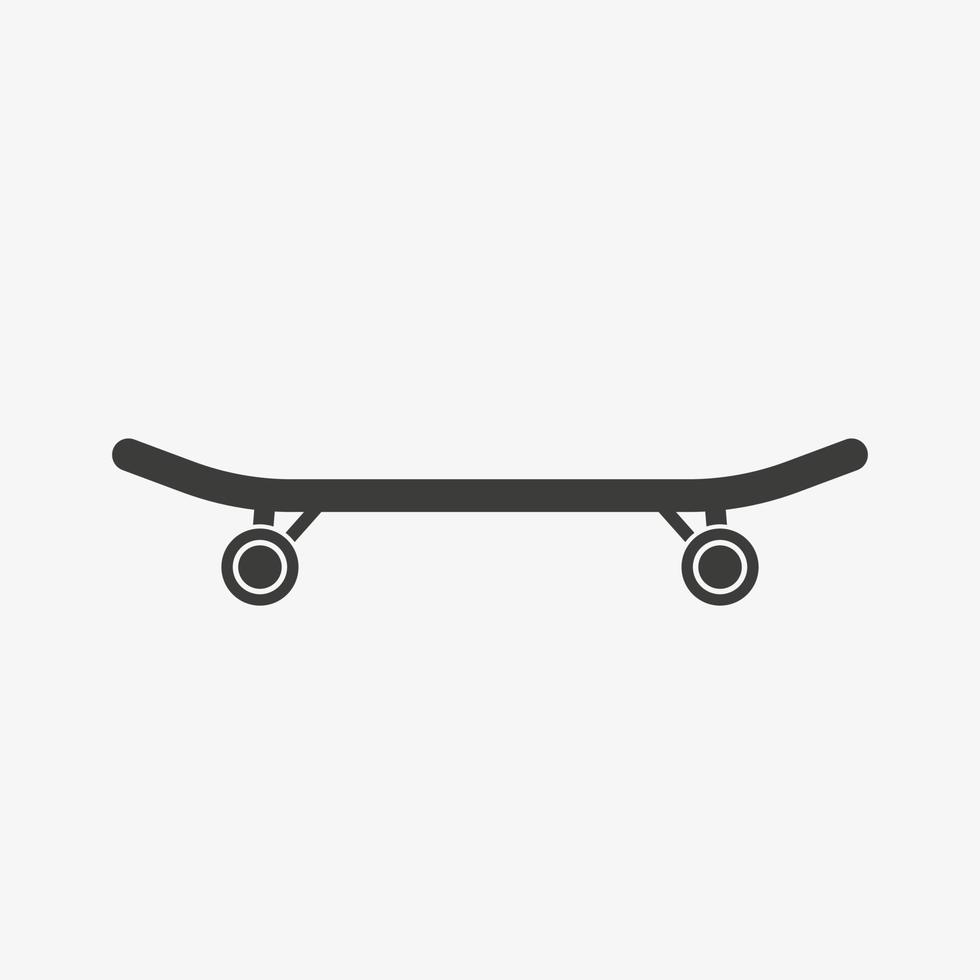 skateboard vector pictogram. skateboard symbool geïsoleerd op een witte achtergrond.