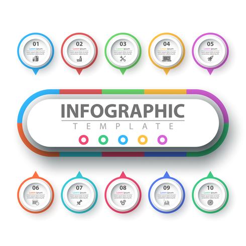 Zakelijke infographic. Sjabloon voor papieren origami. vector