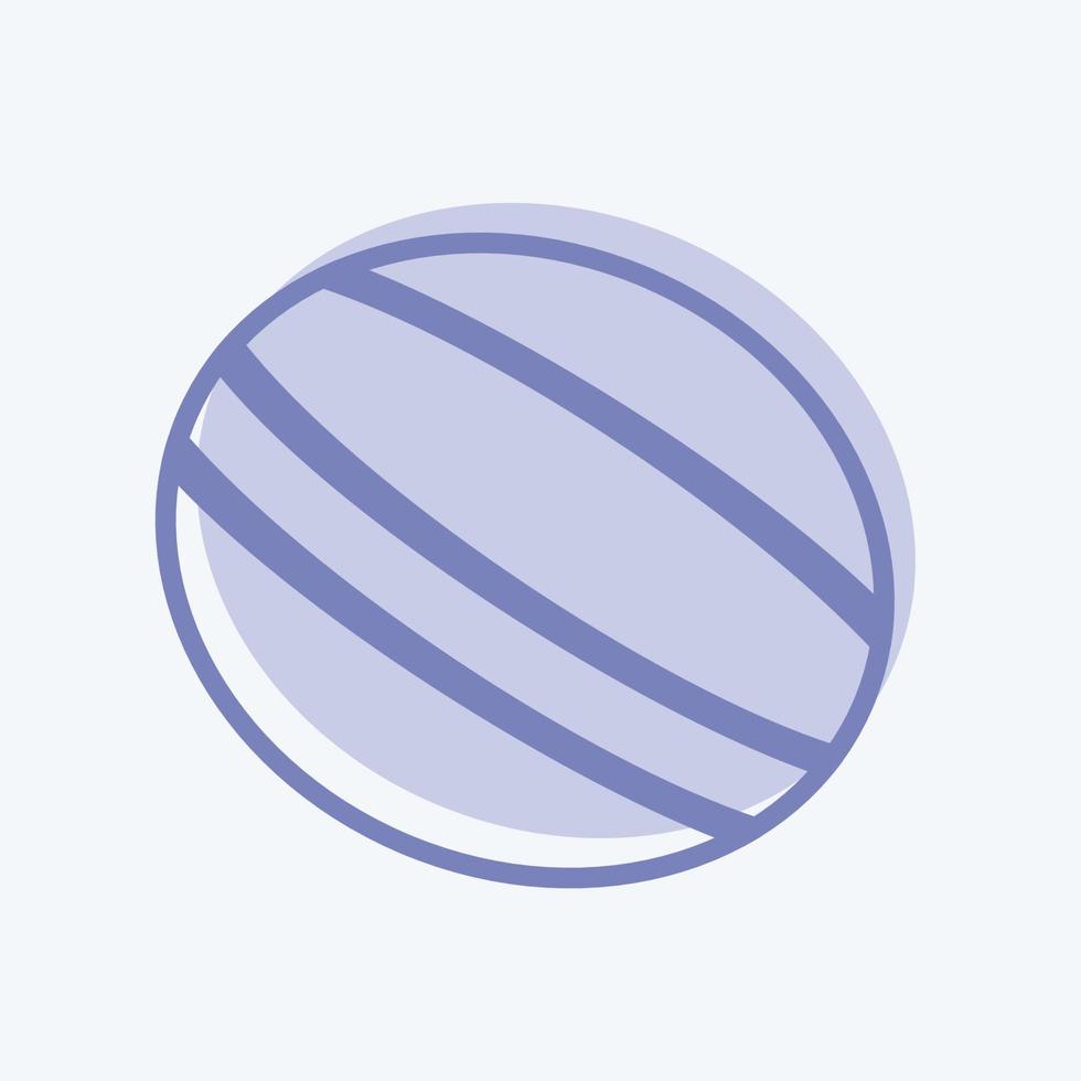 rockmelon-pictogram in trendy tweekleurige stijl geïsoleerd op zachte blauwe achtergrond vector