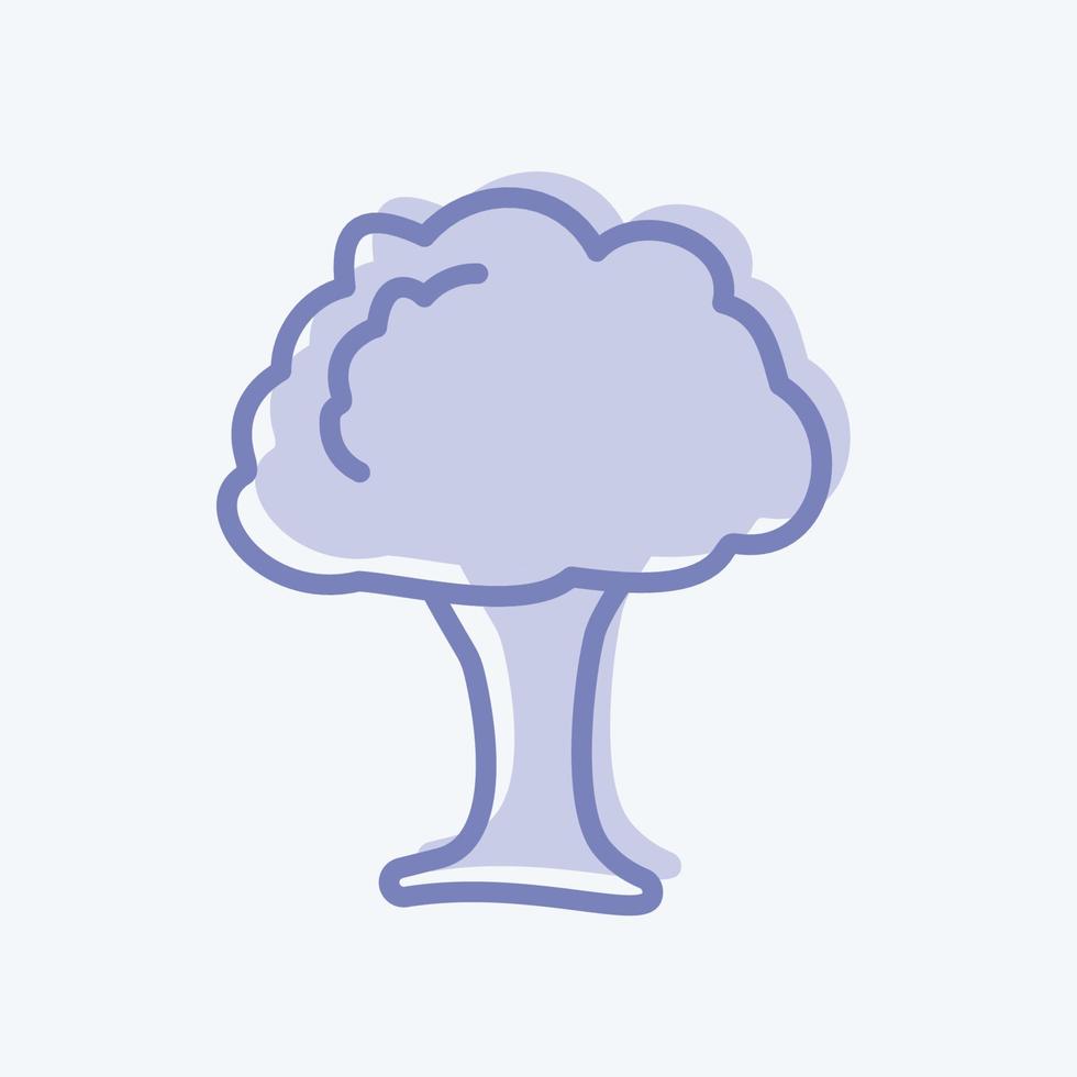 bomen pictogram in trendy tweekleurige stijl geïsoleerd op zachte blauwe achtergrond vector