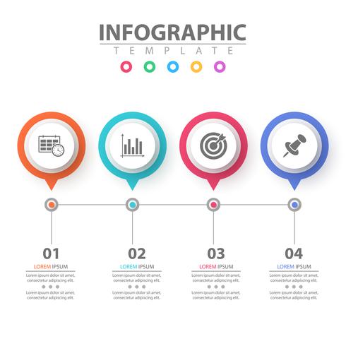 Zakelijke infographic. Sjabloon voor papieren origami. vector