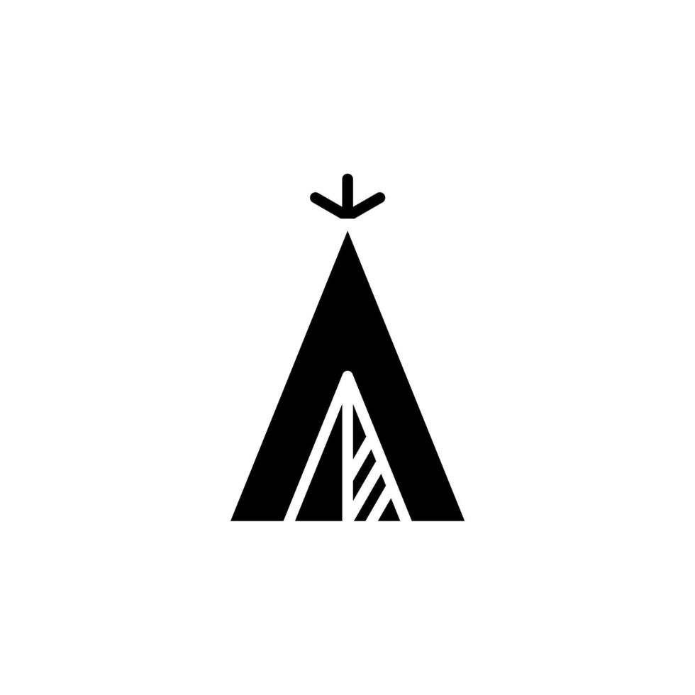 kamp, tent, camping, reizen solide vector illustratie logo pictogrammalplaatje. geschikt voor vele doeleinden.