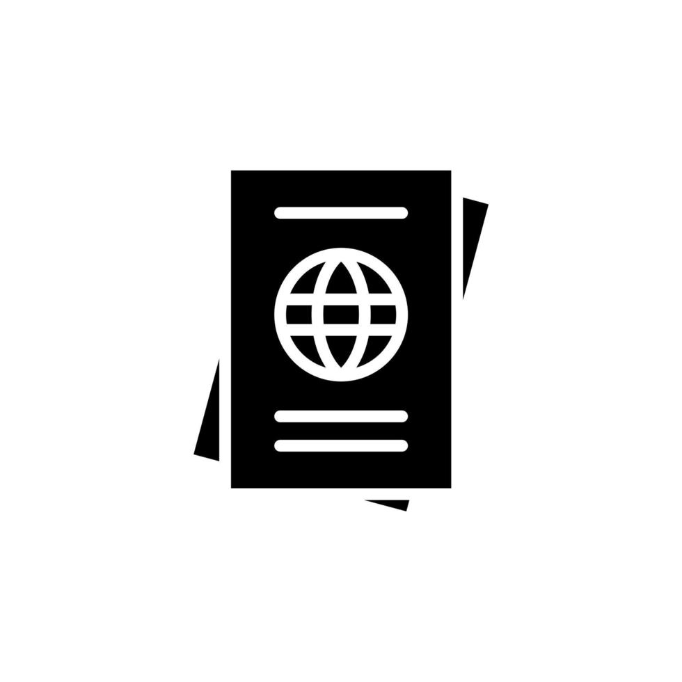 paspoort, reizen, zakelijke solide vector illustratie logo pictogrammalplaatje. geschikt voor vele doeleinden.