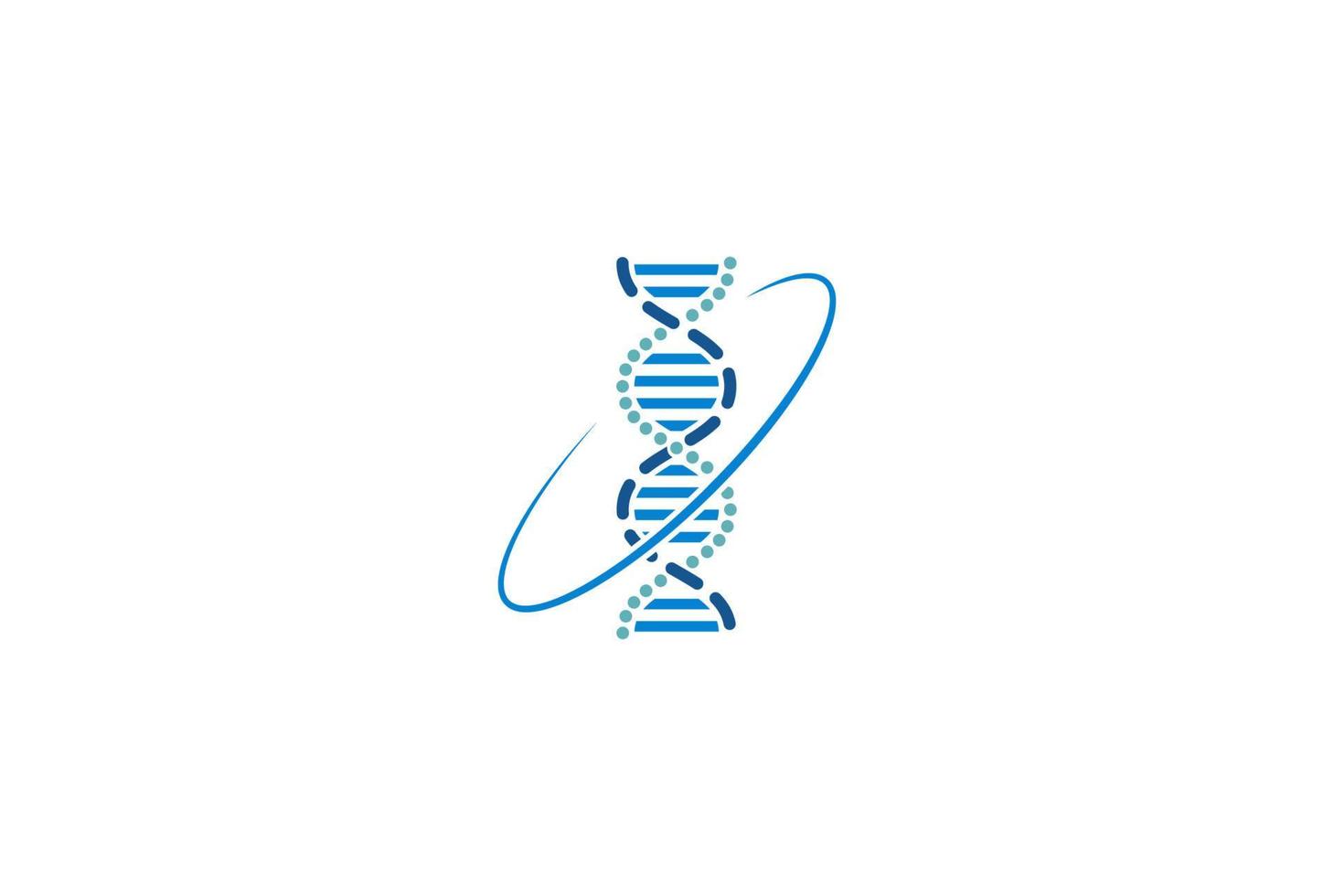 modern eenvoudig dna gen voor wetenschappelijk onderzoek logo ontwerp vector