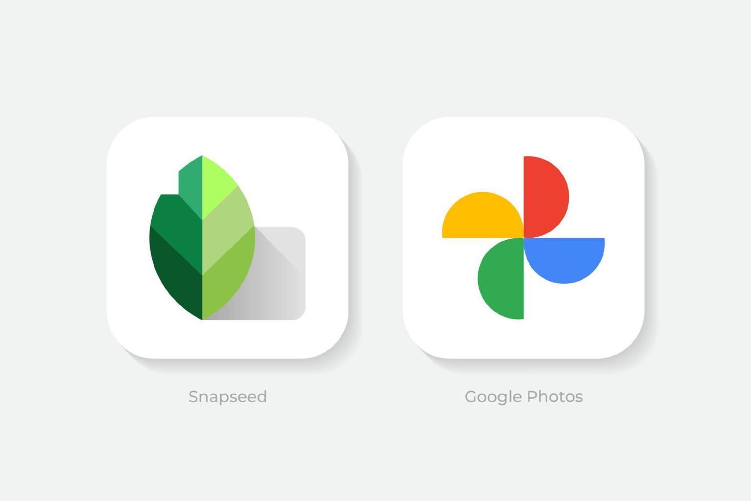 snapseed en google foto's logo afbeelding vector