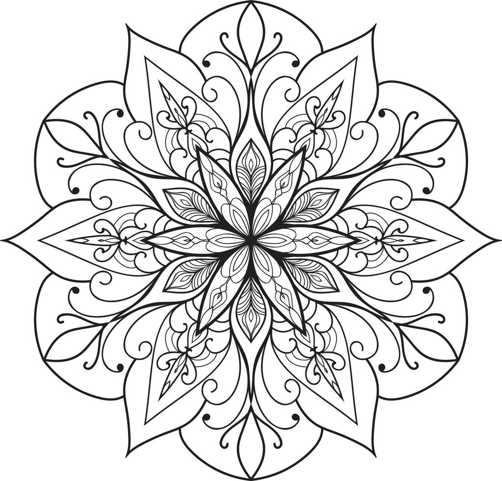 mandala ontwerp kleurplaten boekpagina's voor volwassenen vector