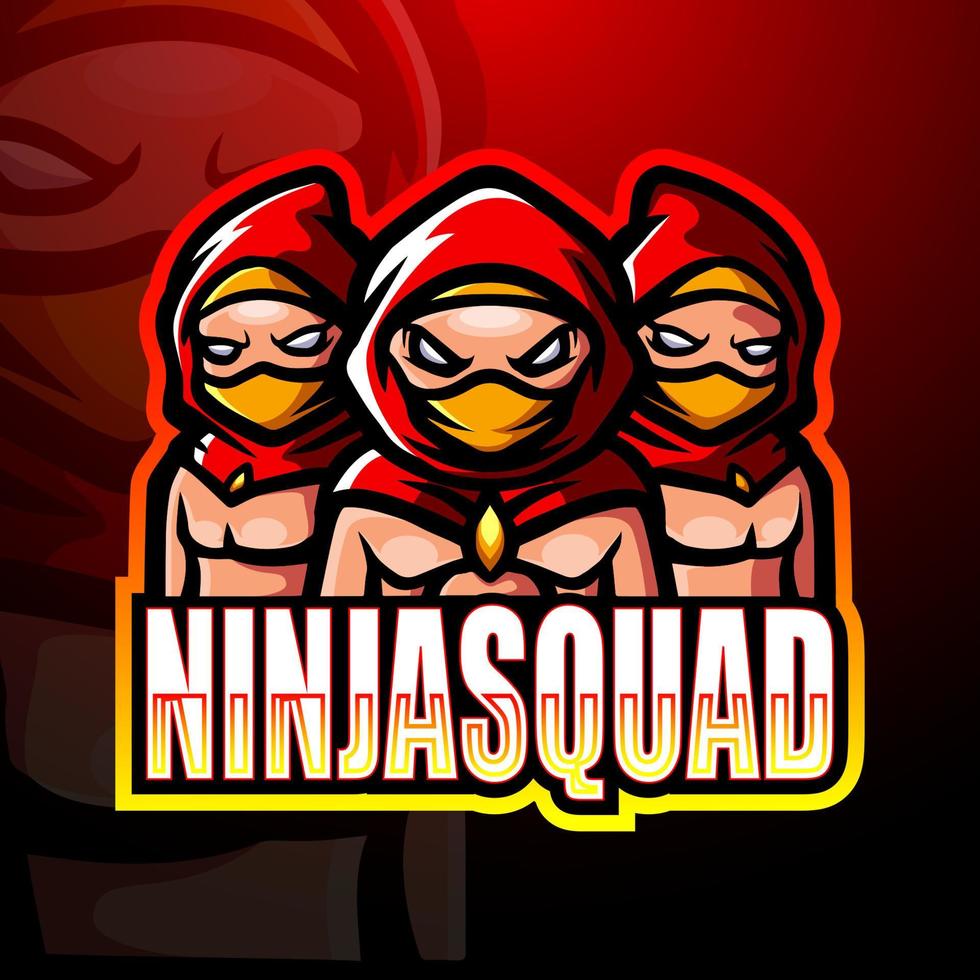 ninja mascotte logo ontwerp vector
