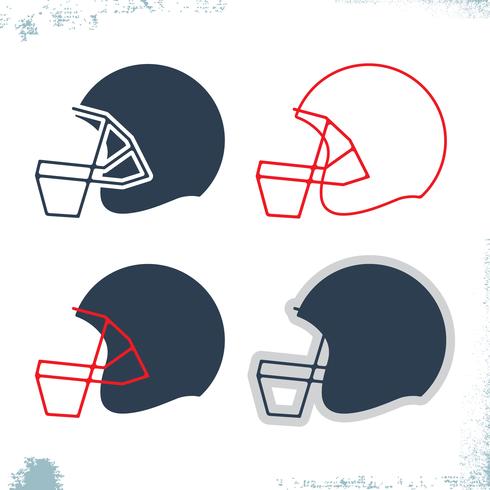 Voetbal helm pictogram vector