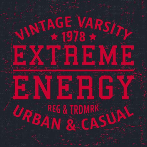 Vintage stempel met extreme energie vector