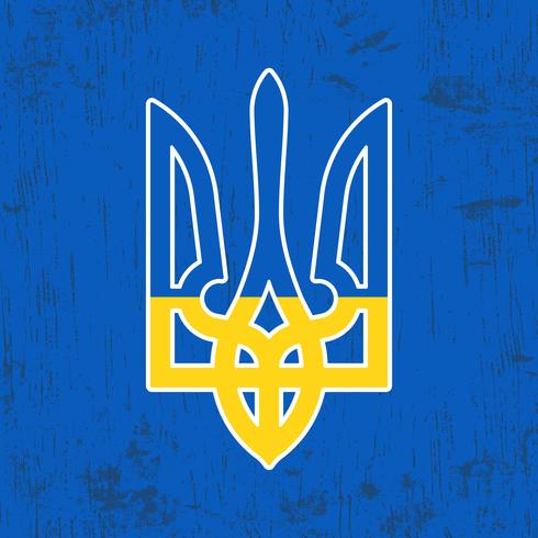 Oekraïne trident stempel vector