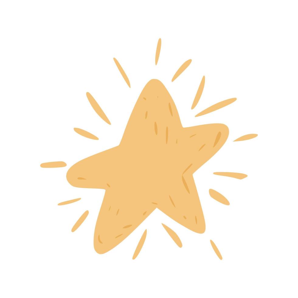 ster met fonkeling geïsoleerd op een witte achtergrond. succes symbool. vector