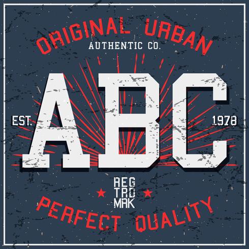 Vintage ABC-poster vector