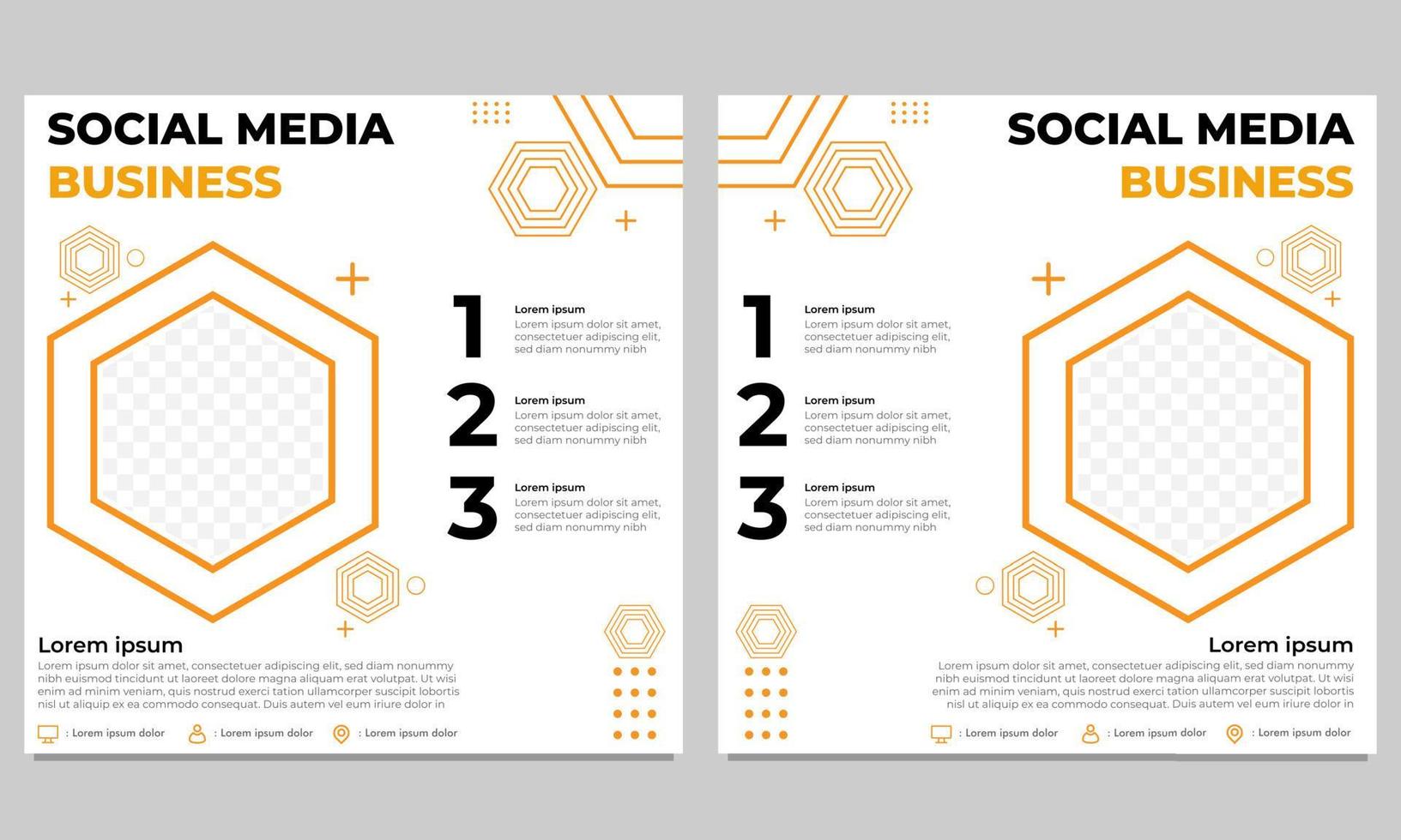 gele zakelijke social media postsjabloon vector