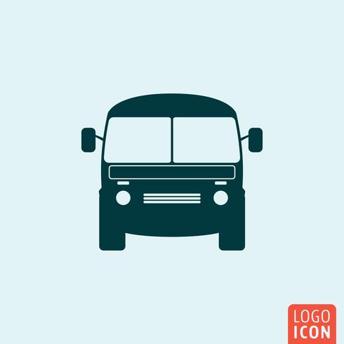 Mini bus pictogram vector