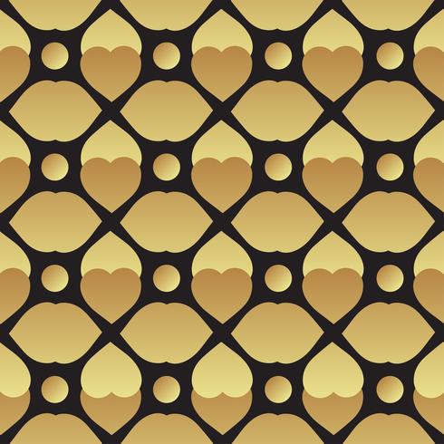 Universele vector zwart en goud naadloze patroon tegels.