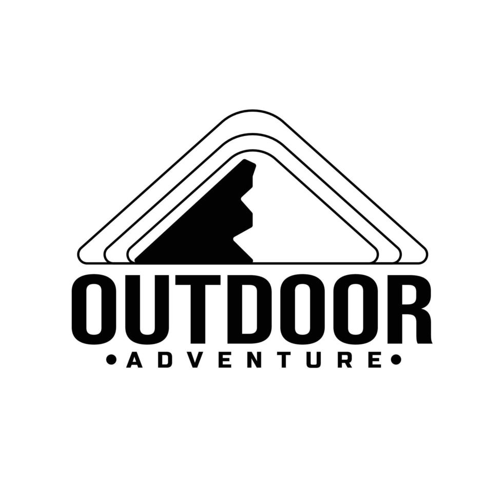 berg expeditie of outdoor avontuur concept ontwerp logo vector