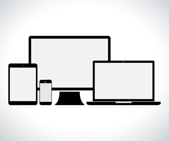 Elektronische apparaatset vector