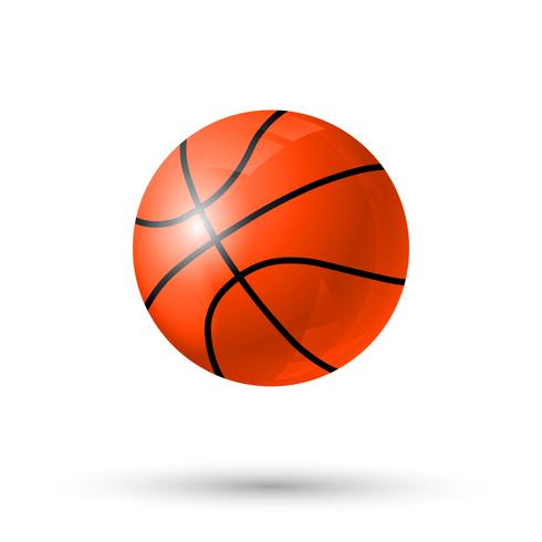 Baskettball bal pictogram vector